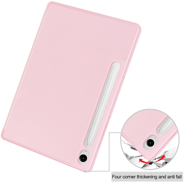 Smart läder case för Samsung Galaxy Tab S9 Fe Pink