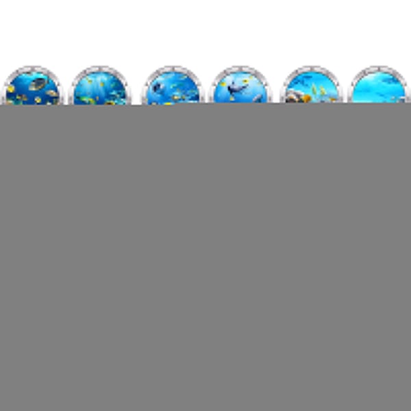 4 cps 3D-valokuvaus vedenalainen seinätarra Kylpyhuone Sea Life Animal Decal -vinyylijuliste, 100 % uusi F