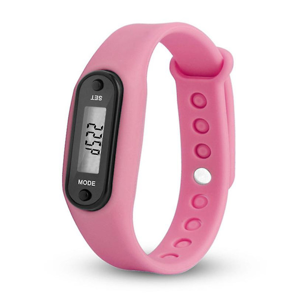 Askelmäärä Activity Tracker Fitness Watch Ranneaskelmittari LCD aikuisten lapsille Pink