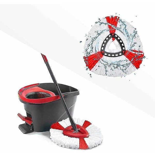 4-pack utbytesmopphuvud för 2 i 1 mikrofibermopp, golvrengöringsmopphuvud för Vileda Turbo, Easywring