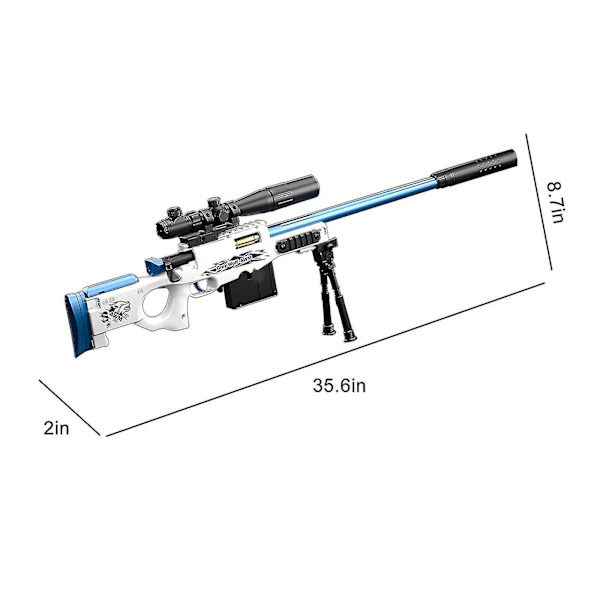 Nerf Rampage N-strike Elite Legetøjsblaster med 18 Dart Drum Slam Fire til børn, Blue