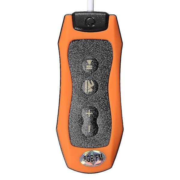 8gb Mp3-spelare Simning Undervattensdykning Spa + Fm Radio Vattentäta hörlurar Orange