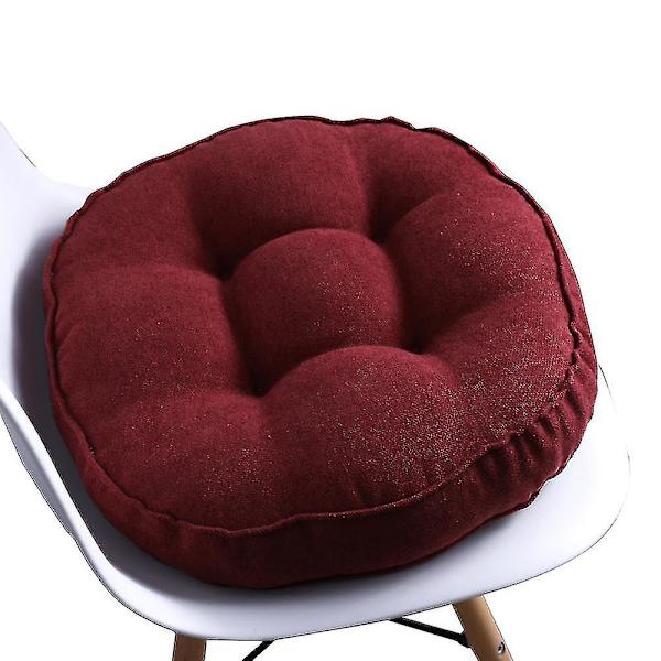 Tjock kudde, rund stolsdyna sittdyna, mjuk golvkudde för hemmet Vardagsrum Balkong Kontorsträdgård claret 45cm