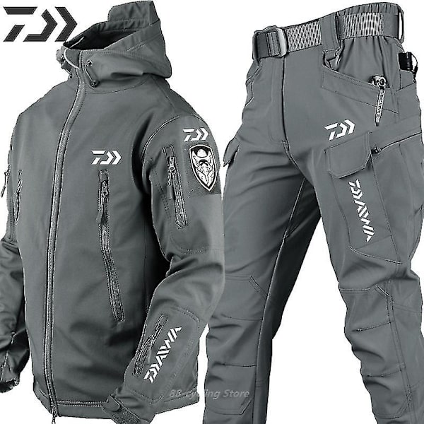 Herre taktisk vindtæt vandtæt jakke Special Forces Soft Shell fiskedragt Herre Army Combat Bukser Herre fiskejakker 4xL Suits 01