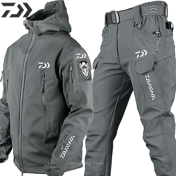 Herre taktisk vindtæt vandtæt jakke Special Forces Soft Shell fiskedragt Herre Army Combat Bukser Herre fiskejakker 4xL Suits 02