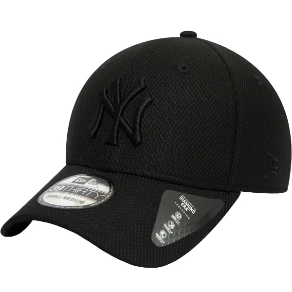 New Era Herre New York Yankees Diamond Era 39THIRTY Stretch Cap Hat - Sort Black L/XL