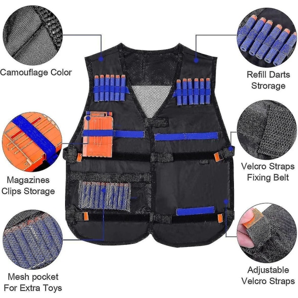 2er Taktische Weste Jacke Set Nerf N-strike Elite Set,kinder Nerf Weste,taktische Weste, Nerf