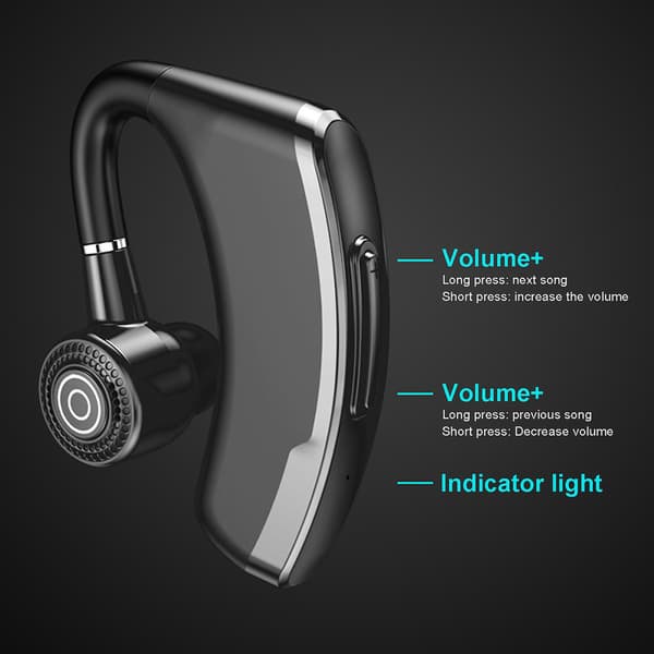 V10P Business-øretelefon Bluetooth-kompatibel V5.2 Wireless Touch Control Håndfrit headset_da Black