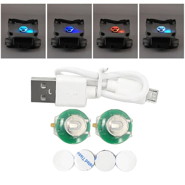 Drone Night Flying Led Advarselslys Blinkende Lys Til Dji Mavic Mini 2 2stk White