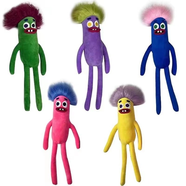 Ingen Korv Dans Korv Regnbåge Korv Monster Söt Tecknad Rolig Plysch Doll pink