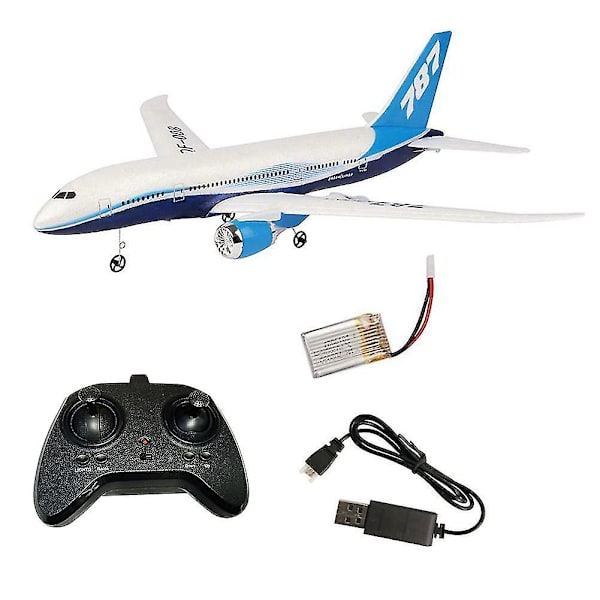 DIY EPP Fjärrkontroll Flygplan RC Drone 787 Fixed Wing Plane Kit Toy ZUAN One Battery