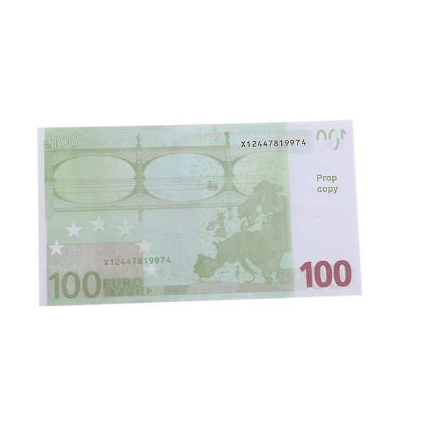 100 kpl Euro-rekvisiitta Play Fun Pretend Cash Prop Denomination Magic Props A E
