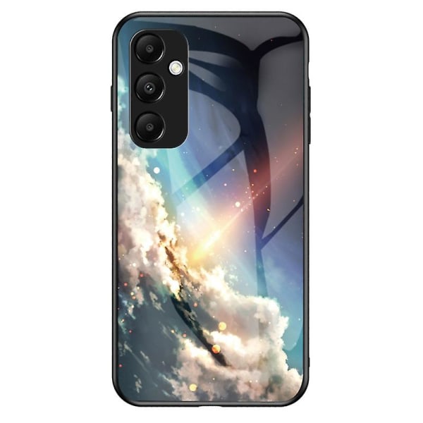 Til Samsung Galaxy A55 5G telefoncover Hærdet glas+PC+TPU-cover - Scattering Starry Multicolor Style C Samsung Galaxy A55 5G