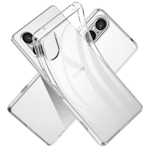 Sony Xperia 5 V cover, sormenjälkiä estävä läpinäkyvä, joustava TPU phone case