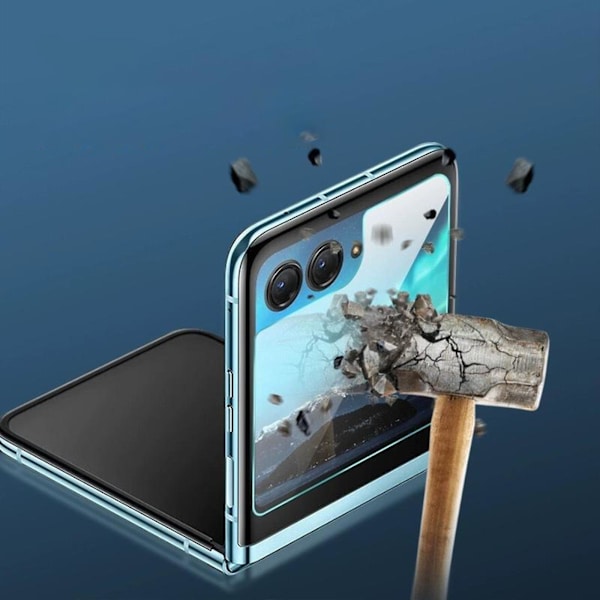 Set för Motorola Razr 40 Ultra Bakskärm och kameralins, baksida i härdat glas Hd anti-scratch Skydd Slim 2 set B