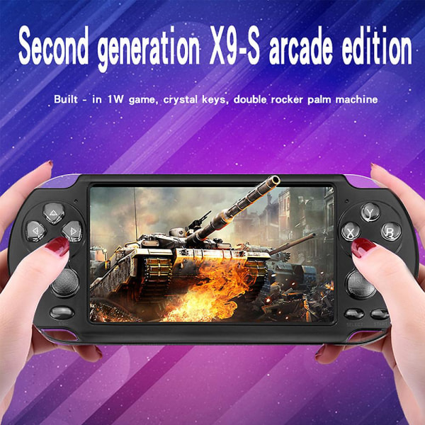 Bärbar 8gb handhållen PSP-spelkonsol Player Inbyggd 10 000 spel Handhållen spelkonsol med 5,1 tums skärm för pojke Barn Vuxen color03