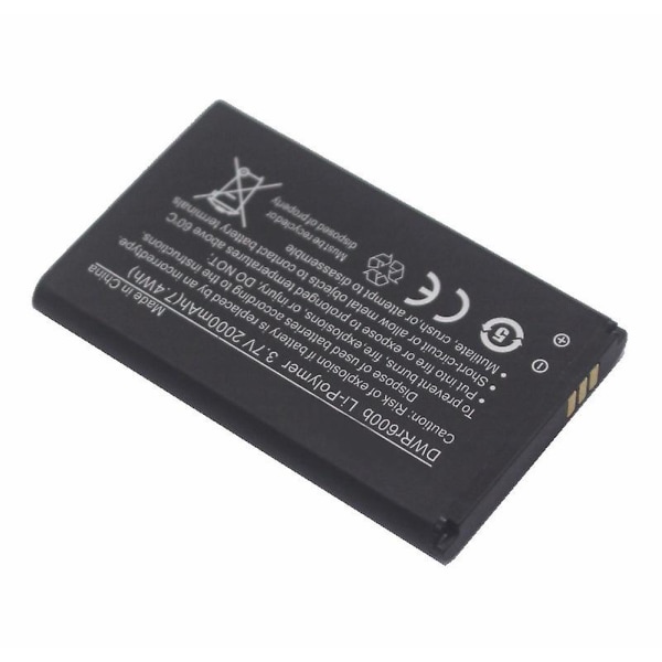 1x 3,7v 2000mah 7,4wh Dwrr600b Ersättningsbatteri kompatibelt D-link Dwrr600b trådlöst batteri