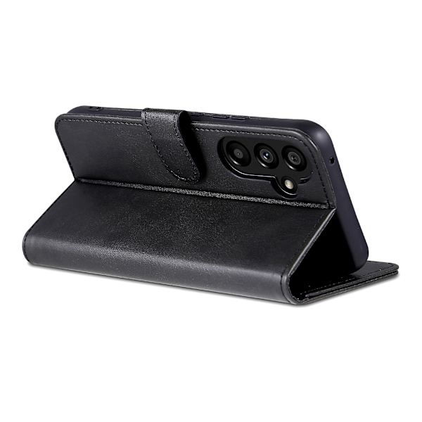 För Samsung Galaxy A55 5G Läderfodral Case Cover Magnetlås Black