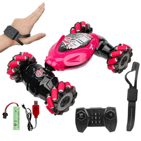 Rc Cars Gesture Rc Car Large 1:14 Skala, 4Wd 2.4G Håndstyret fjernbetjeningsbil, All Terrains Trucks til drenge Gesture Rc Stunt Car for Alder 4-12 W Red Free Size