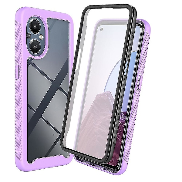 Hybrid Pc+tpu case för Oneplus Nord 20 5g/oppo Reno7 Z - Ultimate dubbelt skydd Light Purple