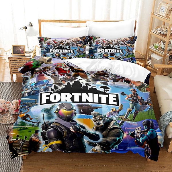 Fortnite 3D printed vuodevaatteet set Cover Cover Tyynyliina Lasten Lahja #20 AU DOUBLE 180x210cm