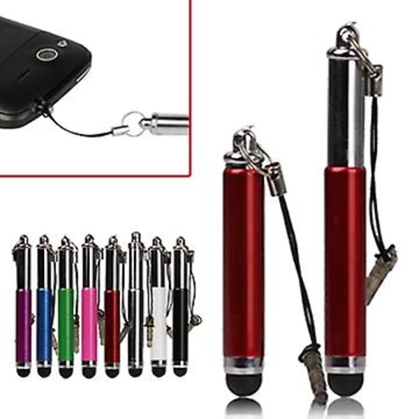 Universal infällbar kapacitiv Soft Stylus Touch Pen för iPhone iPad iPod HTC Silver Style Y iPhone 12 mini 5.4 inc
