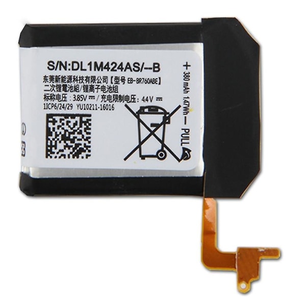 Til Samsung Gear S3 Frontier/S3 Classic 3,85V 380mAh genopladeligt Li-ion-batteridel (kode: EB-BR