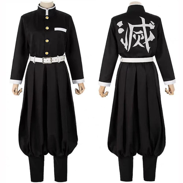 Demon Slayer Rengoku Kyoujurou Cosplay Party Kostym Outfits Halloween Party Anime Set Presenter Outfits M