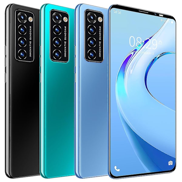 Ny R6 Ankomst 5g Smartphones 12ab Ram+512gb Rom Android 10.1 Os 80mp Quad Camera 5.8" Inchs 4k Fhd+ Grenn