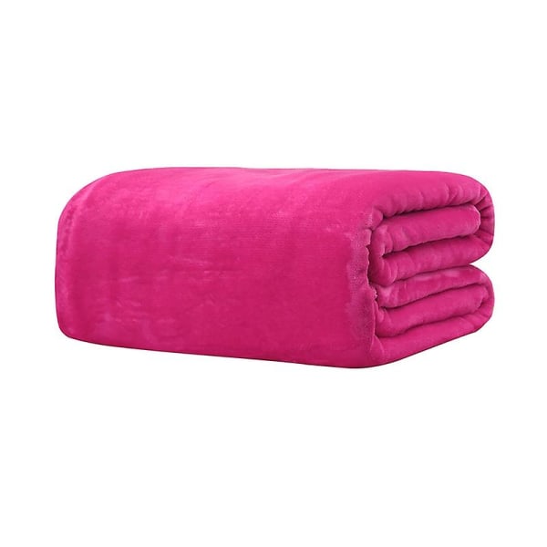 Filt Mjuk Varm Flanell Filtar Sängkläder Tillförsel för vintern Rose Red