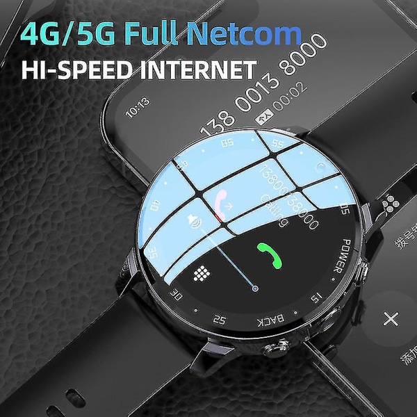 4g Net Uusi A3 Globaali Android-älykello Miesten Dual HD Kamera Full Touch Screen Heartrate Ip67 Vedenpitävä Smart 64g Sim Call