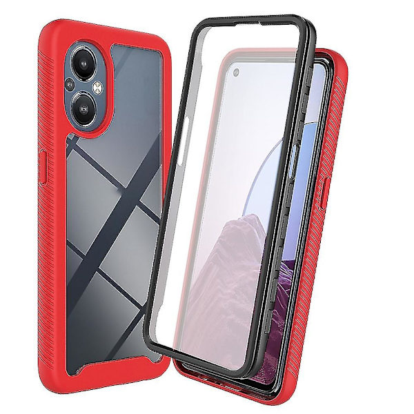 Hybrid Pc+tpu case för Oneplus Nord 20 5g/oppo Reno7 Z - Ultimate dubbelt skydd Red