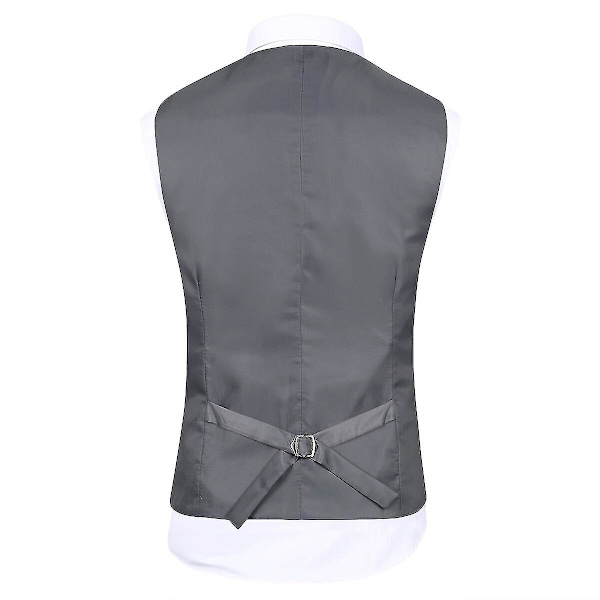 Herredragt til bryllupsfest Middag 3-delt Business Suit Blazer Vest Bukser 9 farver Dark Grey 3XL