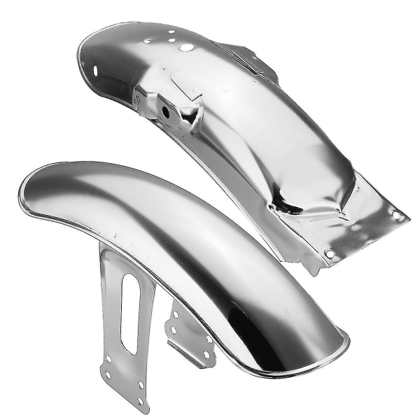 Motorcykel Krom Svart Fram Bakskärm Retro Cover Metallskydd För Honda Cg125 Cg 125 125cc Chrome Front