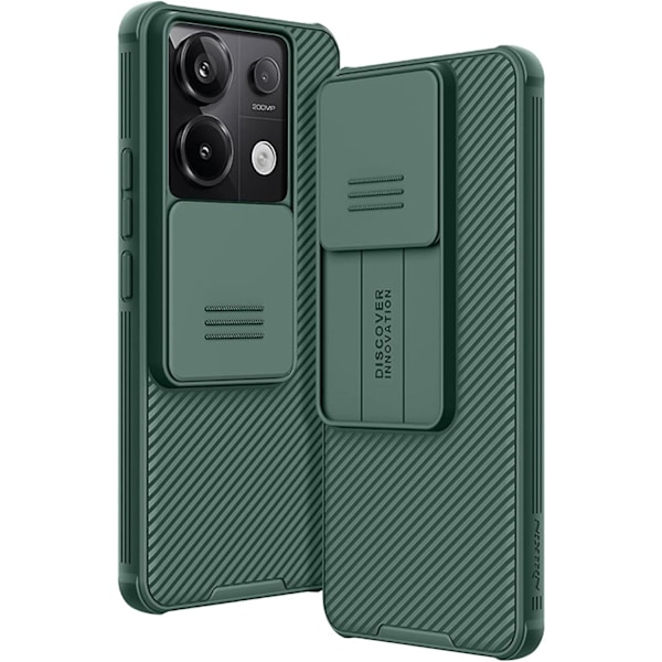 För Xiaomi Redmi Note 13 Pro 5G Case, Dual Layer Heavy Duty Stötsäkert cover med glidkameraskydd, Anti-Scratch Non-Slip Green For Redmi Note 13 Pro