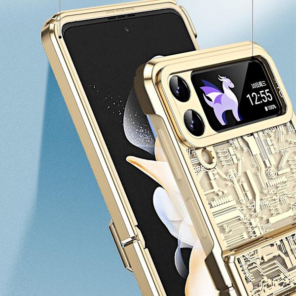 Galaxy Z Flip 5 etui, Samsung Z Flip 5 etui Hængselsbeskyttelse Stødsikker beskyttelsescover til Galaxy Flip 5 5g silver