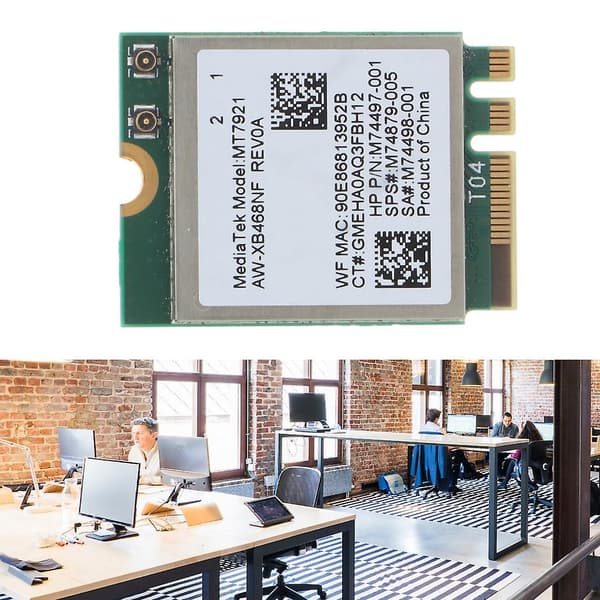 Langaton MT7921 NGFF M.2-liitäntä WiFi Bluetooth-com-sovitin 1800 Mbps Wi-Fi