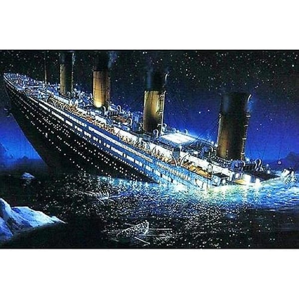 Puslespil med 1000 stykker til voksne/Sunken Titanic/Brain Challenge Puslespil til børn Pædagogisk Ga 1000 Pieces