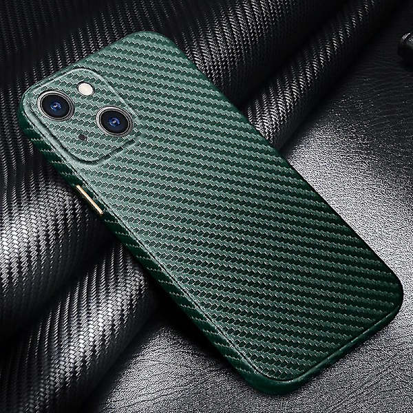 Cover i kolfiber till Iphone 13 Mini Green