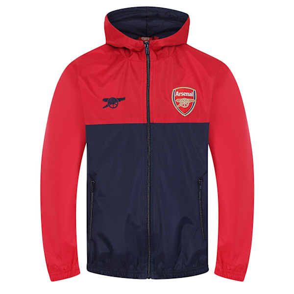 Arsenal FC Boys Jacka Dusch Windbreaker Barn OFFICIELL Fotbollspresent Red 2-3 Years