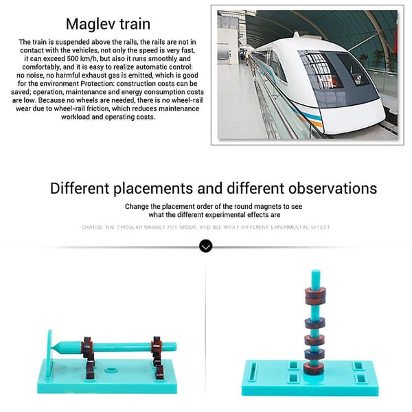 Barn Science Magnet Set Bar Ring Hästsko Kompass Bilsats Barn Pedagogiska Experiment Verktyg