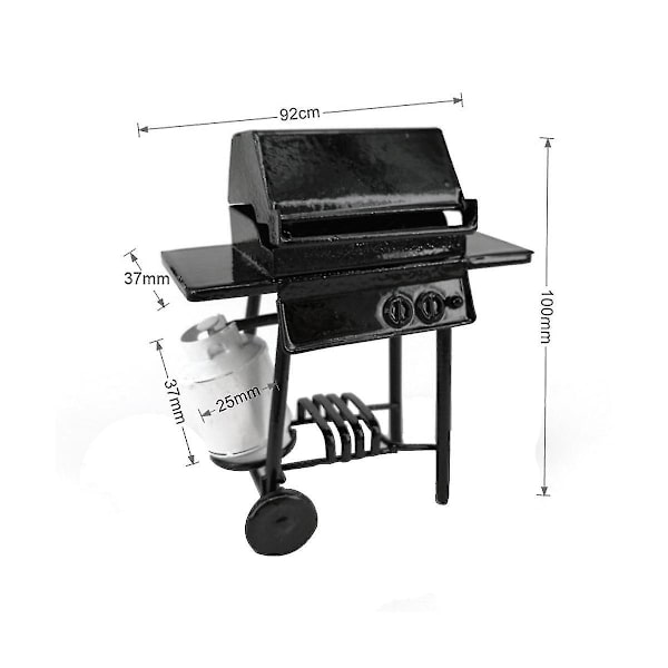 Skala 1:10 Barbecue Miniatyr Ornaments Grillverktyg Minimöbler,b as shown