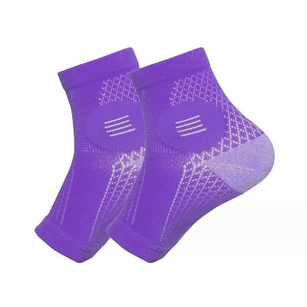 Neuropati smertelindring til fødder Neuropati sokker til mænd og kvinder, fodarmstøtte mod smerter og hævelse purple XL