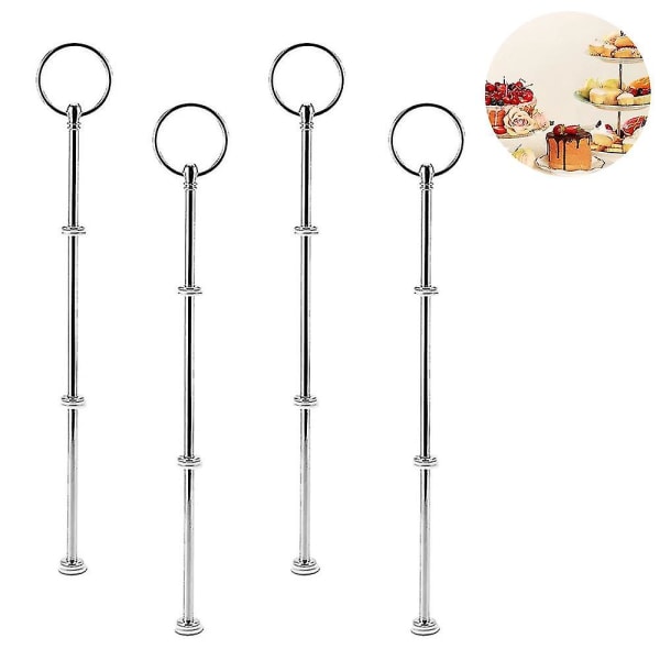 4 set 3 tasoinen kakkuteline Silver
