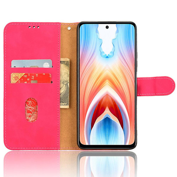 För Oppo A79 5g / A2 5g Case Stativ Plånbok Telefon Cover Rose
