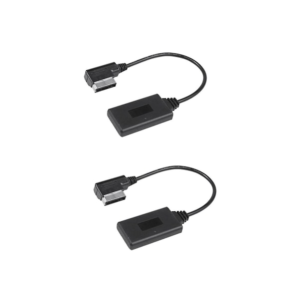 2 kpl Auton langaton Bluetooth moduuli Musiikkisovitin Lisävastaanotin Aux-äänikaapeli W212 S212:lle black