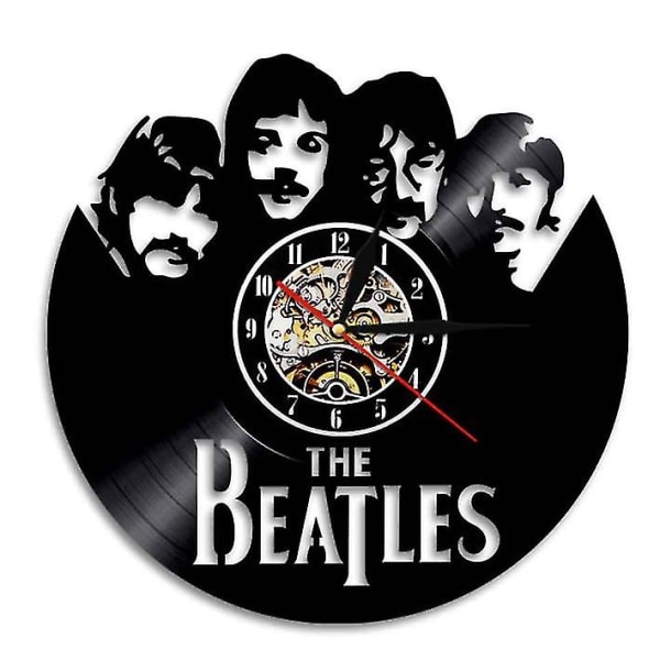 Vinyylilevyseinäkello, The Beatles Record -seinäkello, retro-sisustusseinäkello