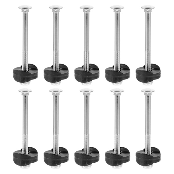 10 uppsättningar Professionella studsmattaskruvar för lekplats Trampolindelar Fästskruvar Silver 7.6X1.2X1.2CM