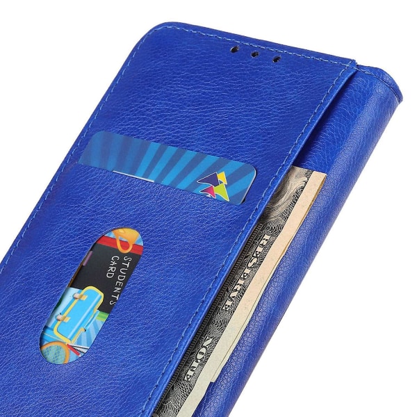 För Xiaomi Redmi Note 13 4G Cover Split Läder Litchi Texture Phone case Blue