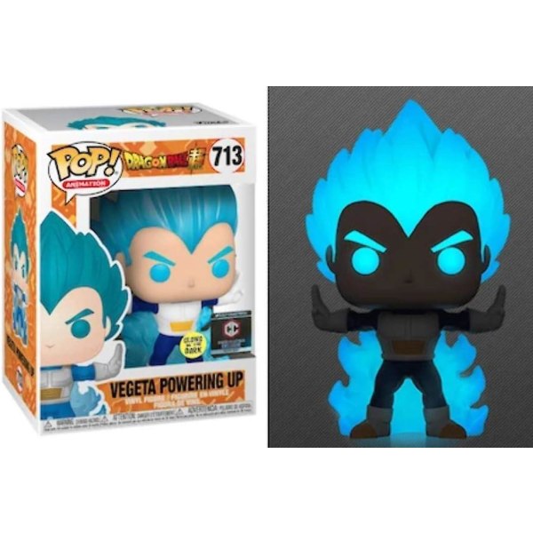 Funko pop! Animation 713 Dragon Ball Super Vegeta forstærker Glow In The Dark